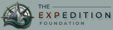 The Expedition Foundation logo with mountains and seas